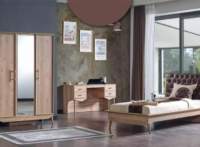 Design Jugendzimmer Schlafzimmer Bett Set Schrank Schreibtisch 3tlg.
